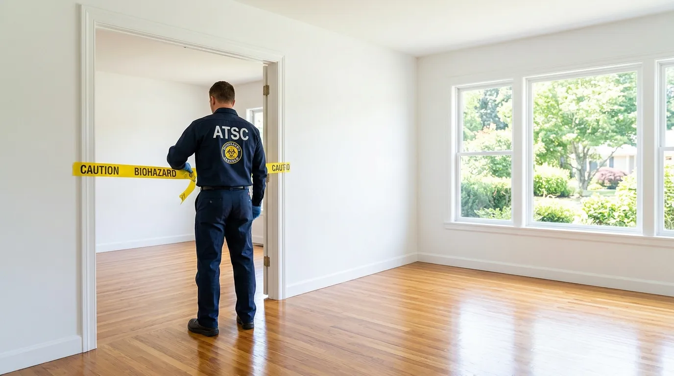 Certified biohazard cleanup crew performing Decomposition Cleanup in Gibsonton